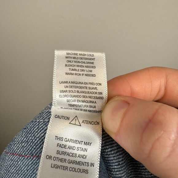 Sugarhigh Jean Skirt Size 28 Rainbow Mini Skirt LGBTQ Pride Denim Distressed - Picture 10 of 10